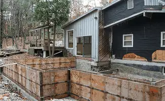 Prepared site with foundation forms for home remodeling and addition project in Phoenix, AZ